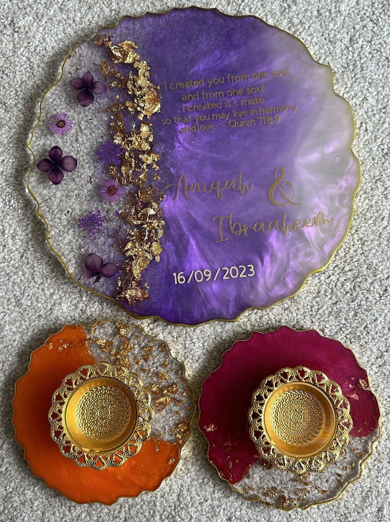 Mehndi/ Wedding Resin Plates Etsy Australia