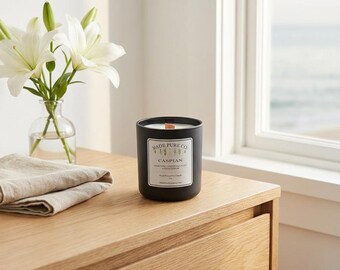 Caspian Soy Candle | Aloe Vera | White Tea | Lily | Sandalwood | Frankincense | Tangerine