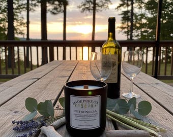 Petronella Natural Bug Repellent Candle | Lavender | Lemon Eucalyptus | Lemongrass | Cedarwood