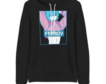Cute Femboy Hoodie for Winter and Fall, Pastel Harajuku Sweater, LGTBQ and Trans Streetstyle