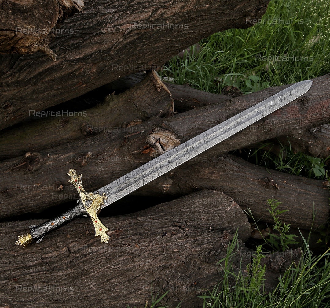 Customized Hand Forged EXCALIBUR Sword Battle Ready Swords Etsy Customized Hand Forged EXCALIBUR Sword Battle Ready Swords Etsy