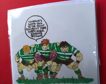 Blank Rugby card for all occasions