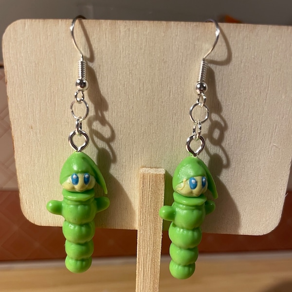 Mini glow worm earrings