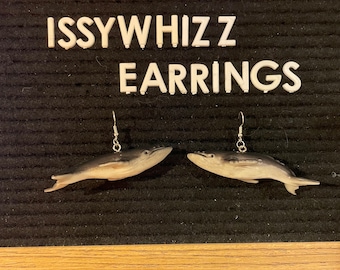 Beluga whale earrings