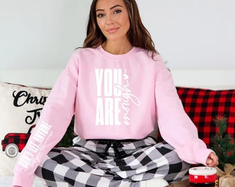 Vous êtes assez, Citations, Santé mentale, Citations positives, Gildan Crewneck