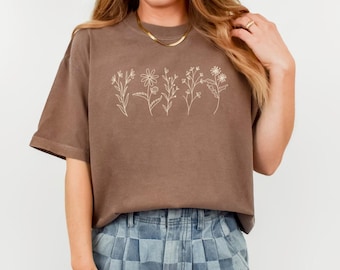 Wildflowers, Flowers, Graphic Tee, Floral Shirt, Spring Shirt, Comfort Colors, Summer