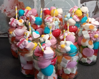 Leuke snoepbokalen, Belgische marshmellows (snoepspekken), 5 stuks