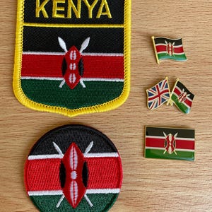Kenya Flag Pin & Patch
