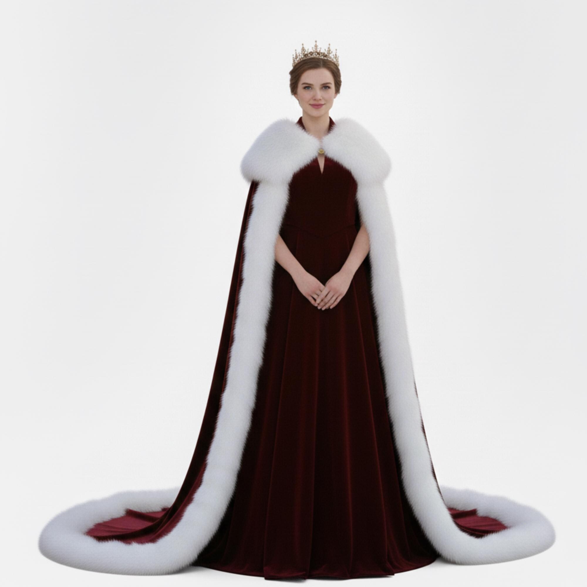 burgundy color long dress Ladivine 7499 Tea Length A Line Soft Satin Dress, Burgundy / 8