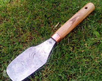 Gardening trowel, Hand crafted from recycled materials, Narrow gardening trowel.