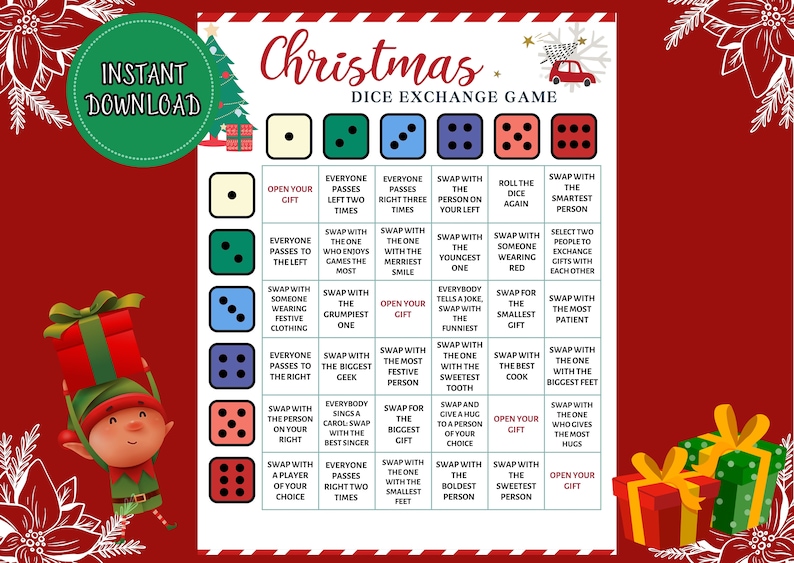 Christmas Gift Exchange Dice Game - Il 794xN.5603087326 3h3g 
