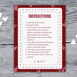 Love Dice Game, Printable Love Game Dice, Couples Game Night, Instant ...