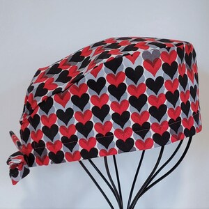 Harlequin Hearts Scrub Cap