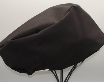 Solid Black Scrub Cap