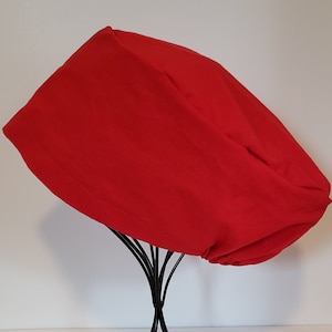 Solid Red Scrub Cap