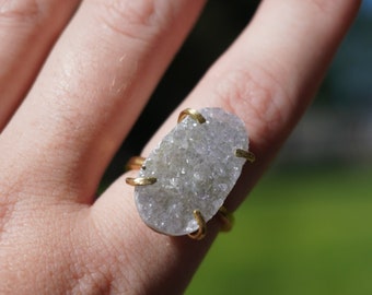 Druzy Adjustable Ring