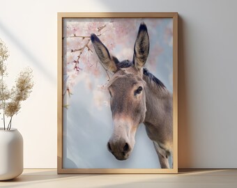 Ezelportret met bloemen (digitale download)