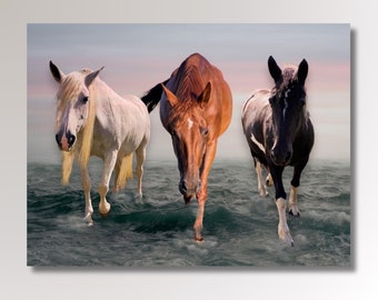 Horses In Sea | Equine Wall Art (Digital Download)