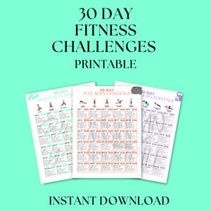 Programme d&#39;entraînement de 30 jours pour débutants + agenda de remise en forme imprimable | Entraînements à domicile simples et efficaces sans équipement pour de la cohérence et des résultats !