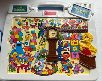 Vintage Sesame Street Counting Toy Store - Fisher Price Jim Henson