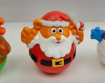 2005 Playskool Christmas Reindeer Weeble Wooble Figure