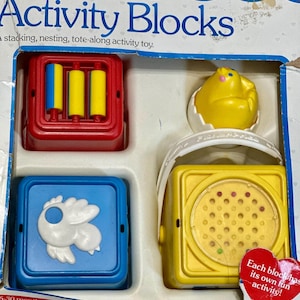 vintage Fisher-Price Activity Blocks from 1984