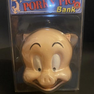 Vintage 1997 Warner Bros Porky Pig Bubble Gum Money Bank
