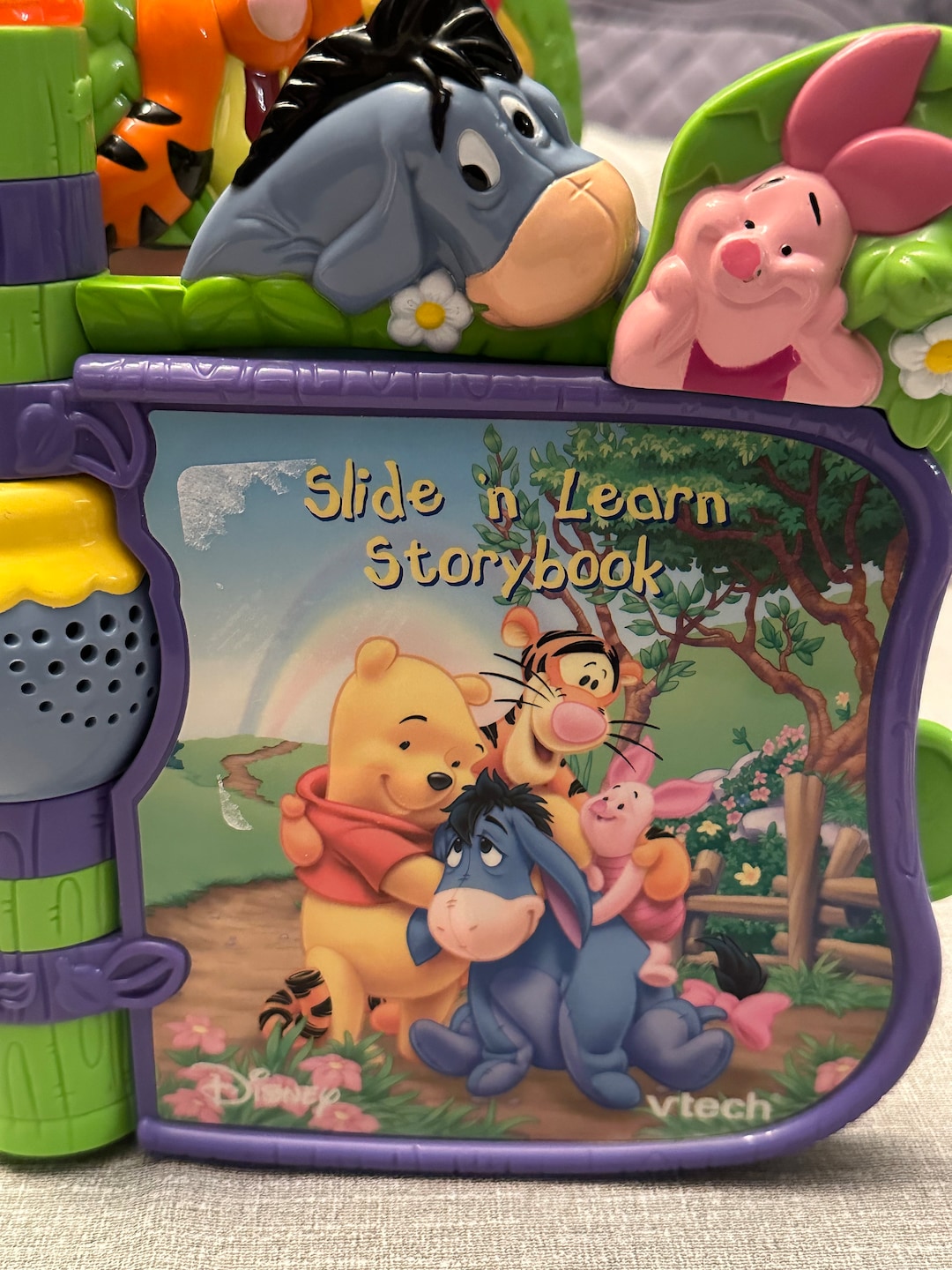 Vtech Pooh Tree Vtech Winnie the Pooh Slide N Learn Storybook Interactive Talking ...
