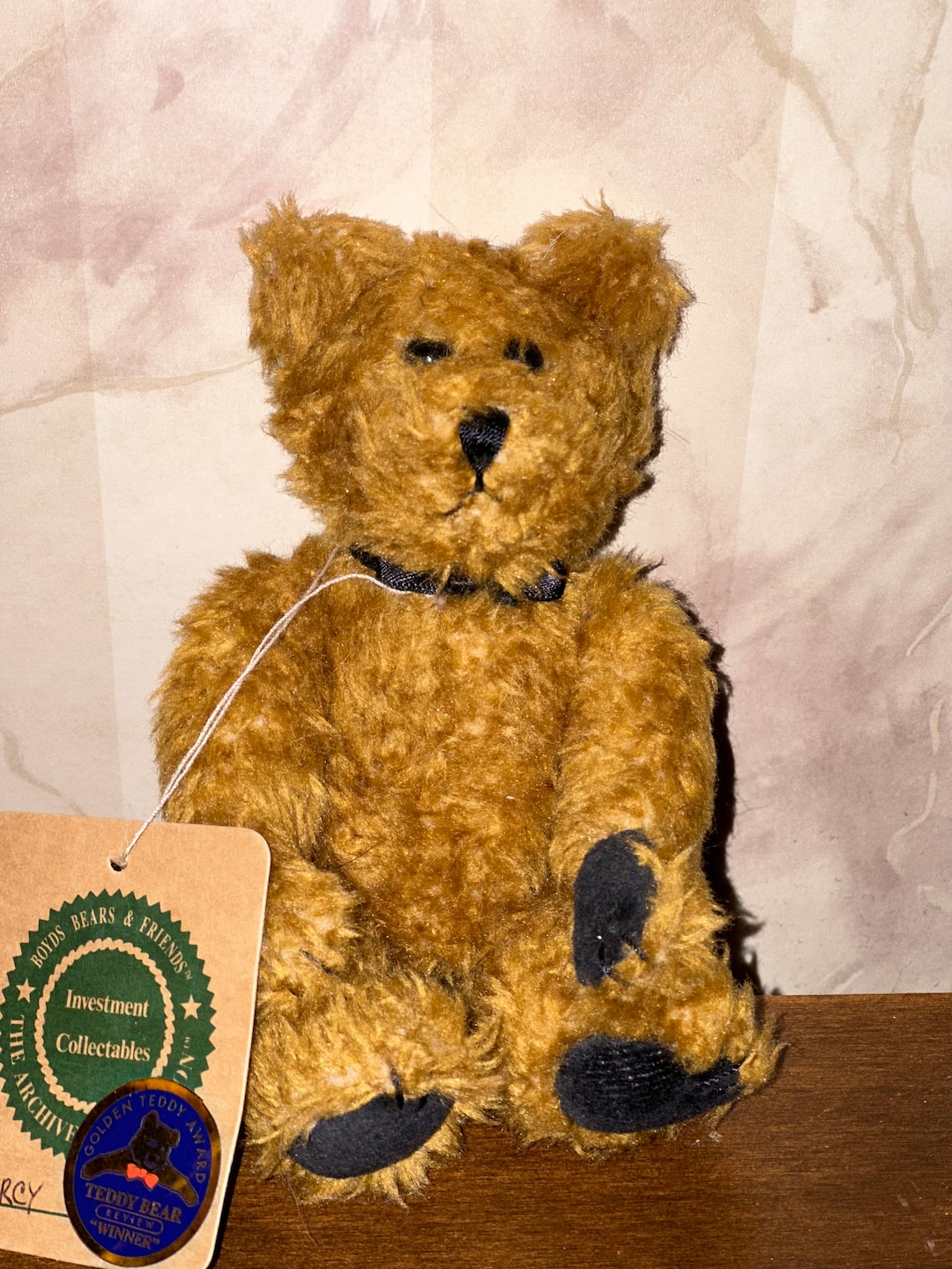 Boyd's Bears Plush Percy Bear Golden Teddy AWARD 572511 With Tag