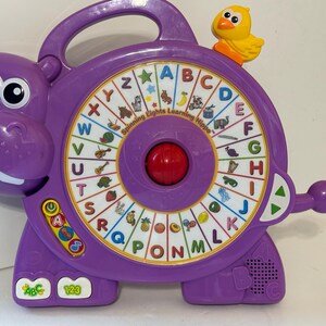 PURPLE Vtech Spinning Lights Learning Hippo Tested Works Great