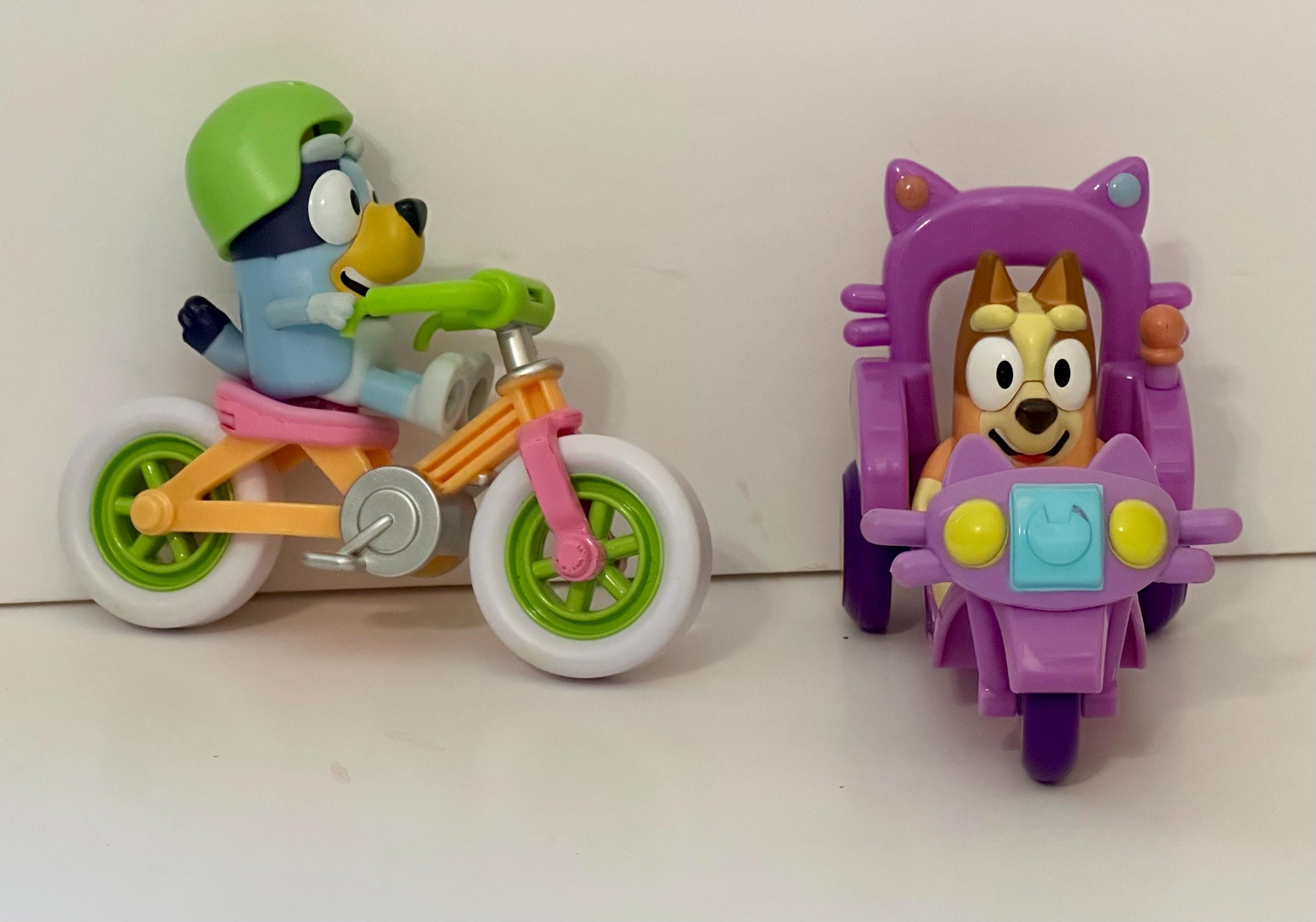 Blue and Bicycle 2.5-3 Inch Figure Vehicle and Figure and Bluey Chat ...