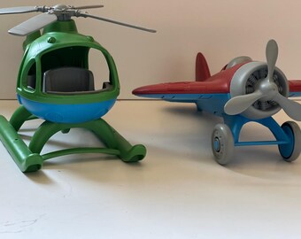 Green Toys, Helicopter And Blue Plane