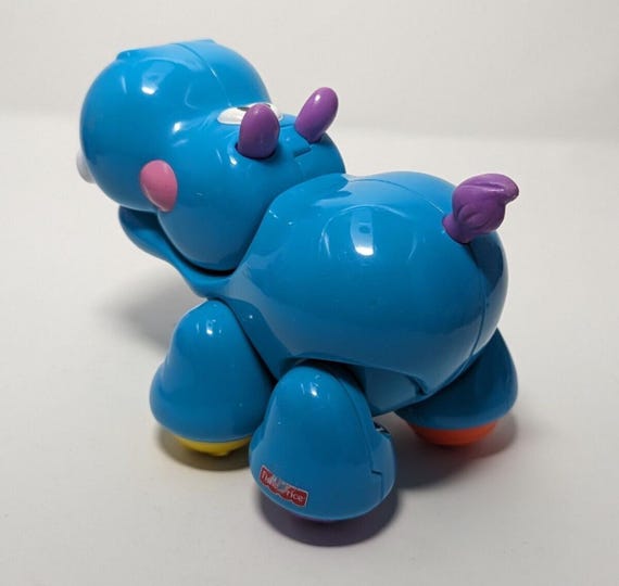 WAY HUGE blue hippo 【美品】 Fisher Price Amazing Animals Blue HIPPO Hippopotamus 8