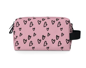 Hearts Pink Toiletry Bag