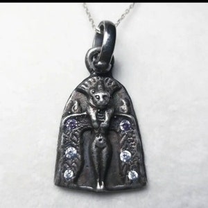 Egyptian Lioness Goddess Sekhmet in Sterling Silver