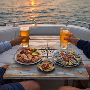 Compass Rose Roll Up Beach Table in a Bag | Portable Cedar Table| Gray Compass Table|Nautical theme| Portable table for your boat