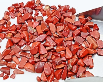 Red Jasper Rough Gemstone: Natural Raw Crystals, 50 Pieces (4-6 MM)