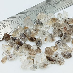 10 Herkimer Diamond Quartz Crystals: Raw Gemstone Jewelry Making (14-16 MM)
