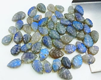 2,3,4,5 Pieces AAA Natural Labradorite Carved Leaf Gemstone, (5x6 To 7x10MM) Women Jewelry Making Earring Crystals Gemstone Jewelry Gift