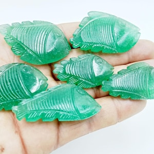 Awesome Quality Strawberry Quartz Fish Carved Gemstone, Natural Quartz Fish Carving, Loose Hand Carved Gemstone, Jewelry Making 25mm Long