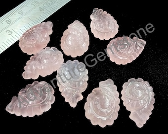 1,2,3 AAA Natural Rose Quartz Carving Nautilus Shell Gemstone, (16x24MM) Quartz Shell Carving, Quartz Shell Jewelry Making Gemstone Jewelry