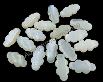 2,3,4, stuks natuurlijke witte maansteen gesneden effen wolk edelsteen, 10 x 20 mm, vrouwen sieraden maken oorbel kristal edelsteen sieraden kralen SALE