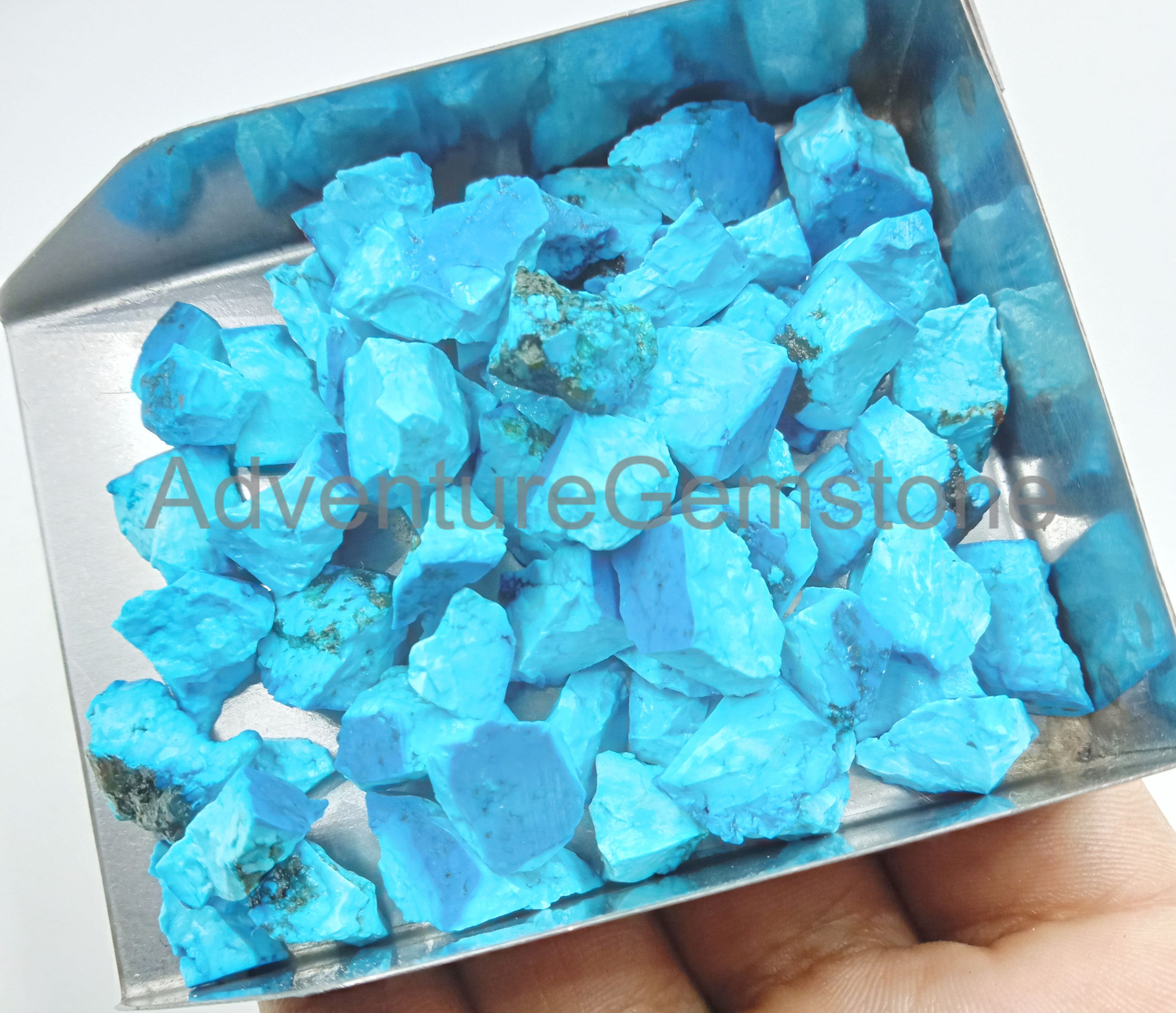 10 Pieces Charming Natural SyntheticTurquoise Raw Size 10-16 MM Sky Blue Rough, Lucky Stone Of Turquoise Raw  Wholesale Earth Mined Gemstone