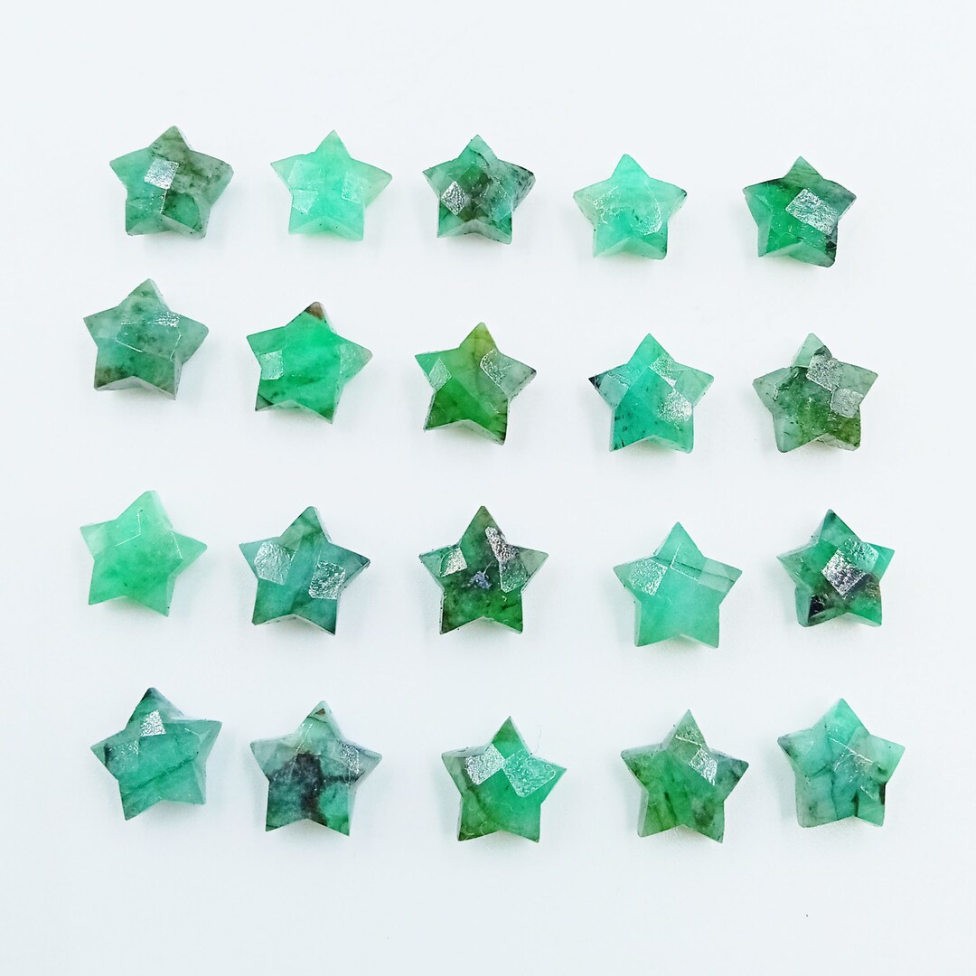 AAA Emerald Star Shape Briolettes, Emerald Faceted Star Beads ...