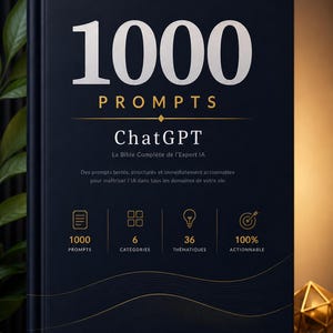 1000 ChatGPT Prompts in French PDF | Premium AI Guide | Work, Marketing, Productivity, Finance | ChatGPT E-book | Artificial Intelligence.