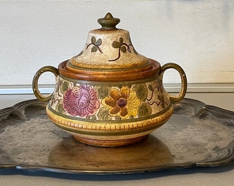 Bol en céramique Deruta fabriqué à la main Poterie italienne authentique Décoration intérieure élégante Cadeau de pendaison de crémaillère Maison rustique Vaisselle traditionnelle