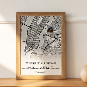 Carte de l'endroit où nous nous sommes rencontrés Là où tout a commencé, carte pour couple, Cadeau pour elle, Cadeau pour lui, Carte personnalisée, Carte personnalisée, Cadeau anniversaire, TÉLÉCHARGEMENT NUMÉRIQUE