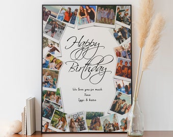 Best friend Photo Collage Print, Personalised Friendship Gifts, Custom Photo Prints, Birthday Gift Bestie Sister