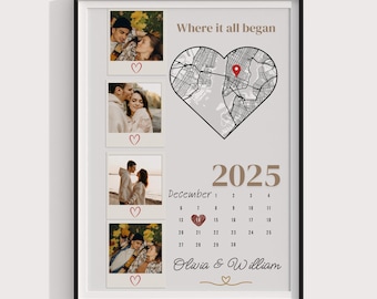 Personalized Photo Collage, Custom Anniversary Photo Collage, Gift for Boyfriend, Gift for Girlfriend, Valentines Gift, Anniversary Gift