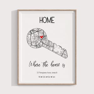 Personalisierte Einweihungsgeschenk, benutzerdefinierte Hauskarte, zum ersten Mal Hauskäufer, erstes Haus Geschenk, unser erstes Haus, Geschenk vom Makler